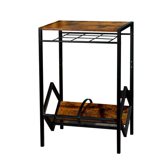 2-Tier Record Rack - Vintage Storage for Recording Studio & Decor -recordscrate