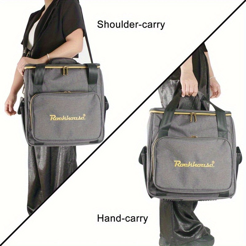 FF Bonfires Vinyl Record Carrying Bag - 45 LP Capacity with Separation Layer -recordscrate