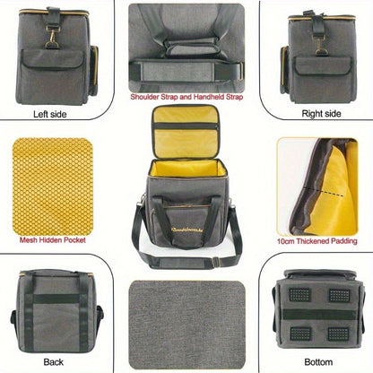 FF Bonfires Vinyl Record Carrying Bag - 45 LP Capacity with Separation Layer -recordscrate