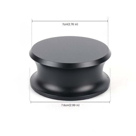 Polished Black & Silver Aluminum Alloy LP Record Weight (Anti-Vibration) -recordscrate