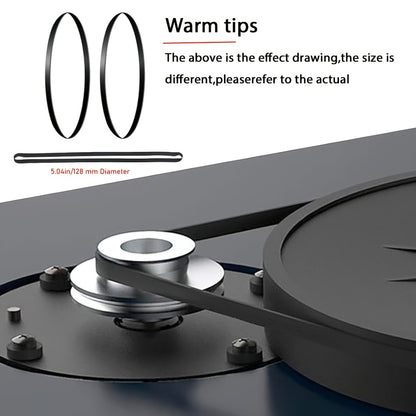 3-Speed Belt-Driven Vintage Turntable - Built-in Speakers, FM Radio, 3.5mm/Line Out + 2 Belts & 2 Styli -recordscrate