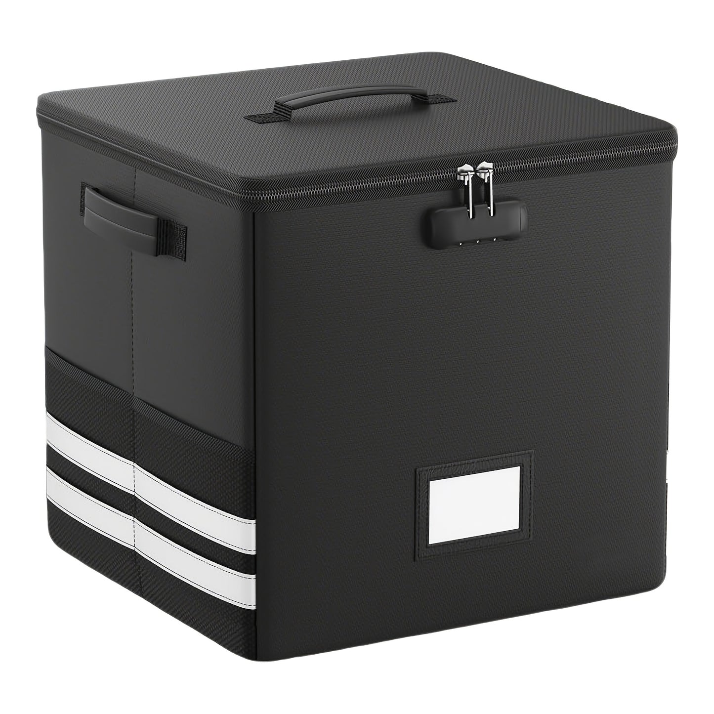 Collapsible Lockable Record Crate with Lid & Handles (100+ 12" LPs) -recordscrate