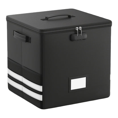 Collapsible Lockable Record Crate with Lid & Handles (100+ 12" LPs) -recordscrate