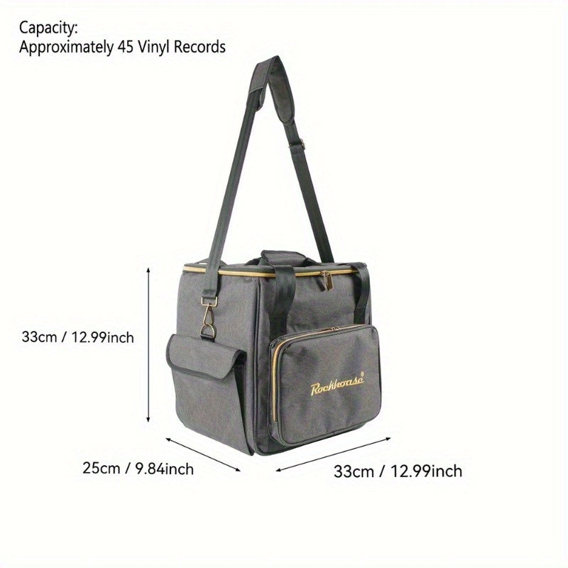 FF Bonfires Vinyl Record Carrying Bag - 45 LP Capacity with Separation Layer -recordscrate