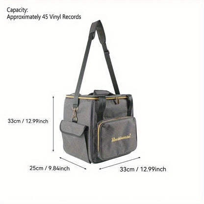 FF Bonfires Vinyl Record Carrying Bag - 45 LP Capacity with Separation Layer -recordscrate