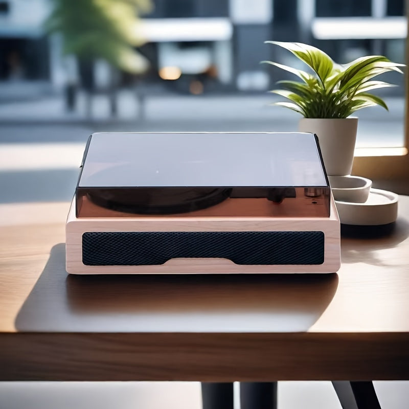 Anchurian Ash Portable Wireless Turntable - 3-Speed 33/45/78 RPM, Stereo Speakers & USB Type-C Rechargeable -recordscrate