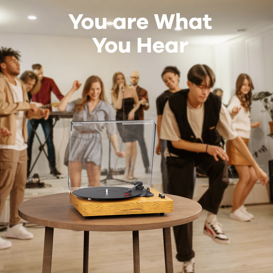 Maio E300 UK Vintage Gramophone - 3-Speed Hi-Fi Turntable, 3.5mm Output & External Speaker Compatibility -recordscrate