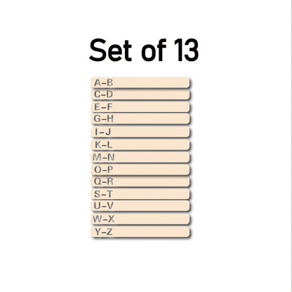 Handcrafted Wooden Vinyl Record Dividers with Letters -recordscrate