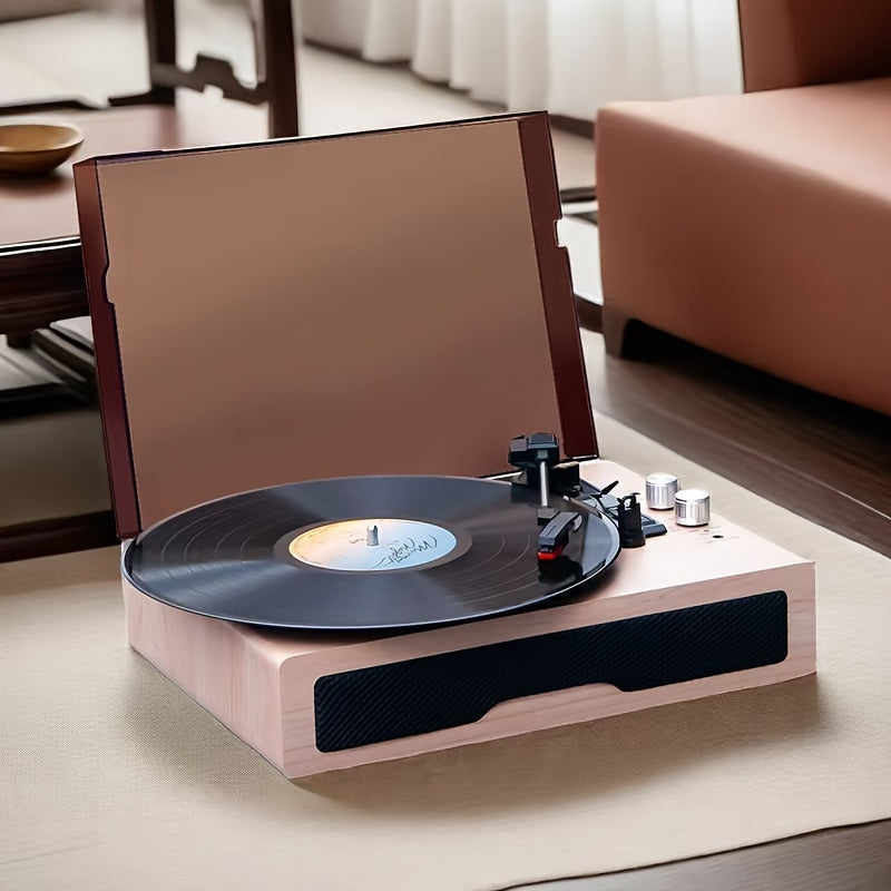 Anchurian Ash Portable Wireless Turntable - 3-Speed 33/45/78 RPM, Stereo Speakers & USB Type-C Rechargeable -recordscrate