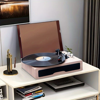 Anchurian Ash Portable Wireless Turntable - 3-Speed 33/45/78 RPM, Stereo Speakers & USB Type-C Rechargeable -recordscrate