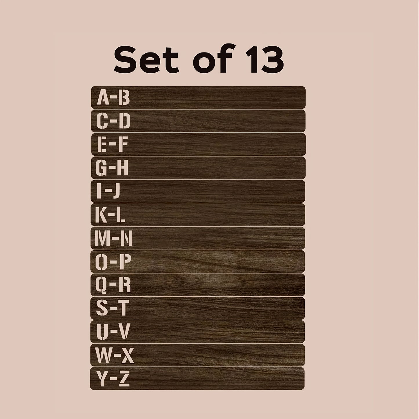 Handcrafted Wooden Vinyl Record Dividers with Letters -recordscrate