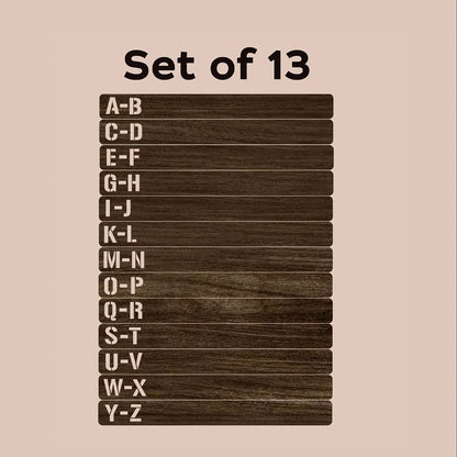 Handcrafted Wooden Vinyl Record Dividers with Letters -recordscrate