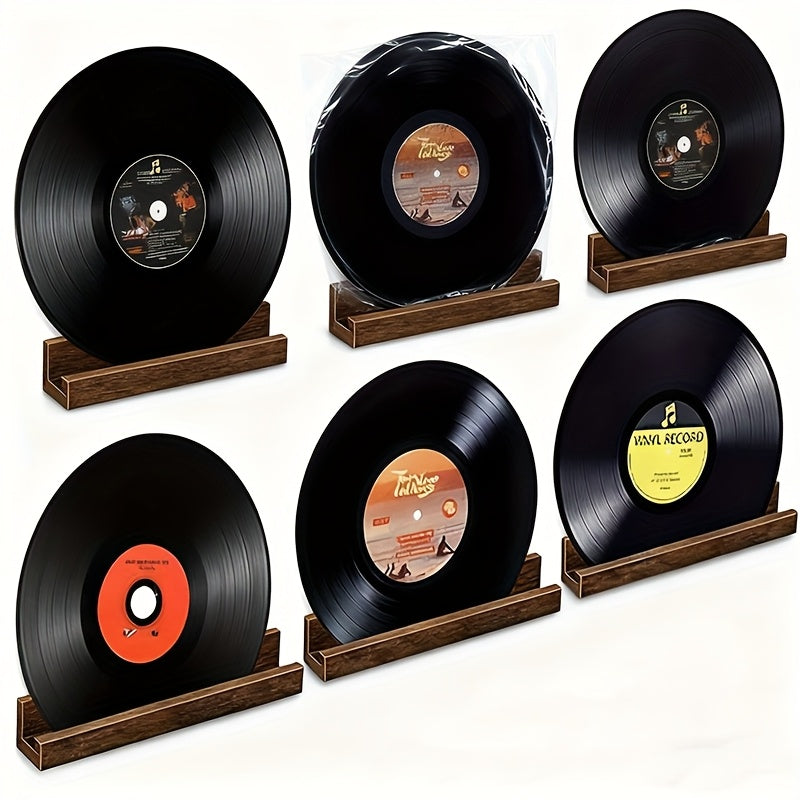 12-Inch Wall-Mounted Floating LP Shelf - Rustic Brown Wooden Display Rack -recordscrate