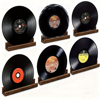 12-Inch Wall-Mounted Floating LP Shelf - Rustic Brown Wooden Display Rack -recordscrate