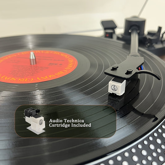 Vintage Vinyl Player - Plug & Play, Speaker Compatible, 220-240V Power for Home Stereo (No Batteries Required) -recordscrate