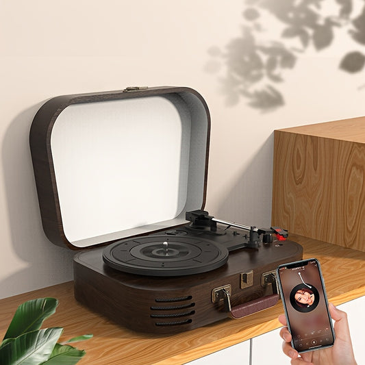 Maio A3 UK Vintage Belt-Driven Gramophone - 3-Speed Hi-Fi Turntable with Built-in/External Speakers -recordscrate