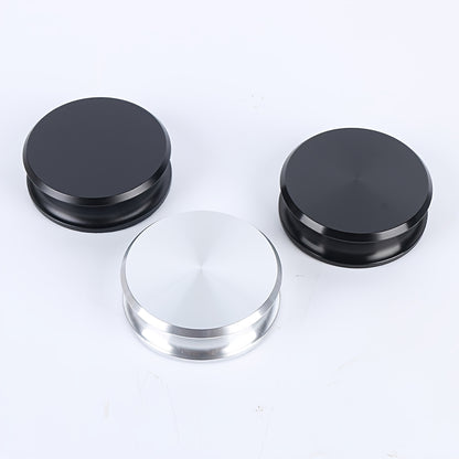Polished Black & Silver Aluminum Alloy LP Record Weight (Anti-Vibration) -recordscrate