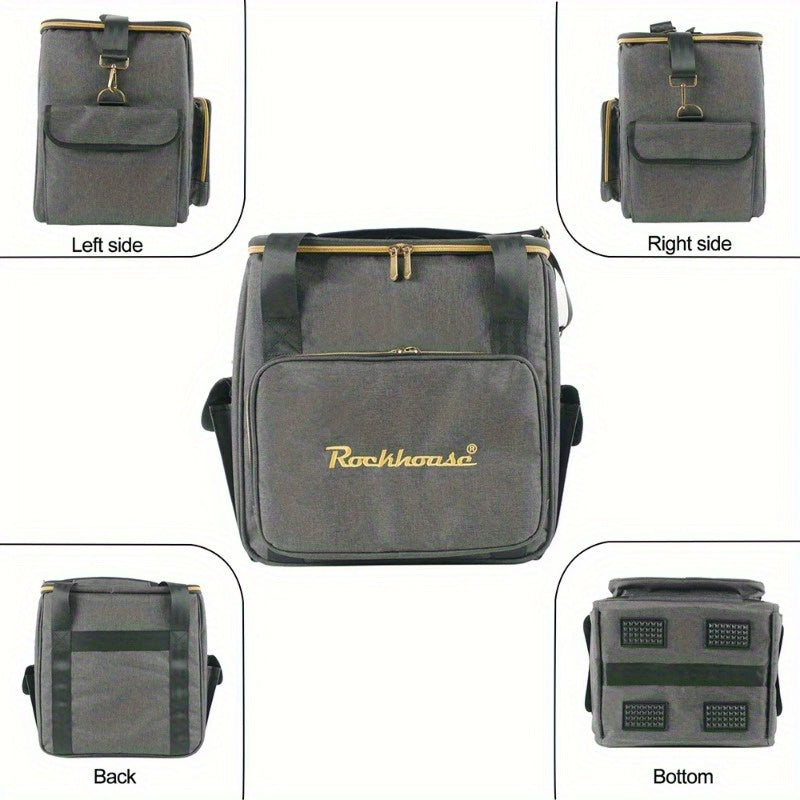 FF Bonfires Vinyl Record Carrying Bag - 45 LP Capacity with Separation Layer -recordscrate