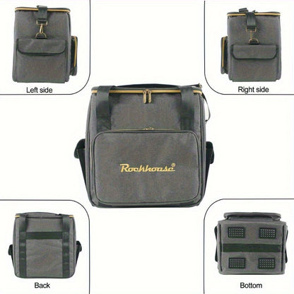 FF Bonfires Vinyl Record Carrying Bag - 45 LP Capacity with Separation Layer -recordscrate