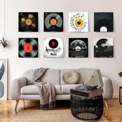 5-Pack No-Drill Self-Adhesive Acrylic Vinyl Record Wall Mount (Floating Shelf) -recordscrate