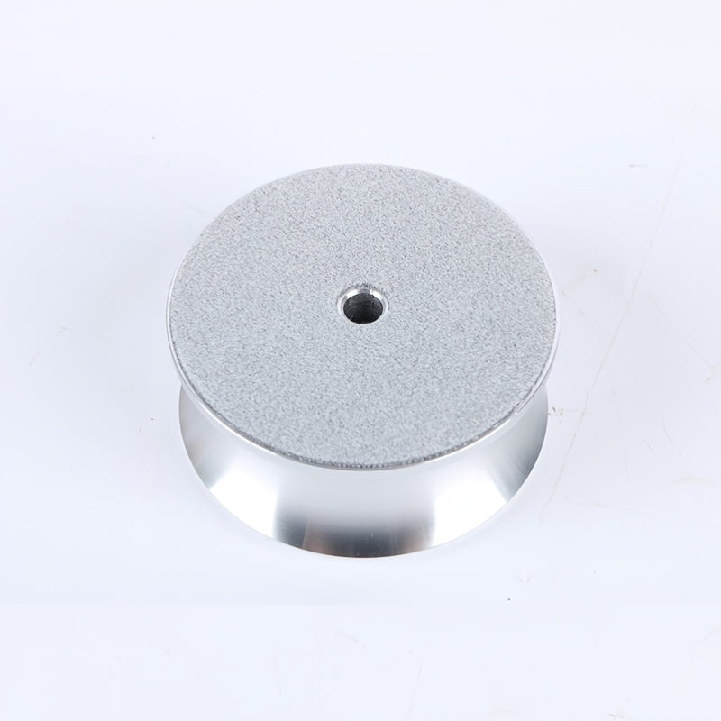 Polished Black & Silver Aluminum Alloy LP Record Weight (Anti-Vibration) -recordscrate