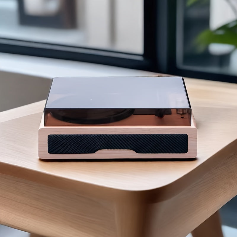 Anchurian Ash Portable Wireless Turntable - 3-Speed 33/45/78 RPM, Stereo Speakers & USB Type-C Rechargeable -recordscrate