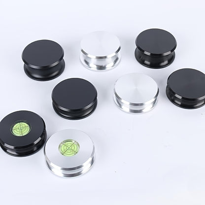 Polished Black & Silver Aluminum Alloy LP Record Weight (Anti-Vibration) -recordscrate