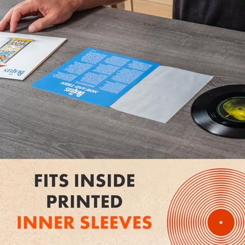 Archival-Grade HDPE Vinyl Inner Sleeves - Anti-Static Rounded Edge for 17.78cm 45 RPM Singles -recordscrate